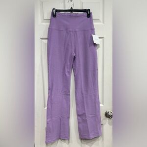 Beyond Yoga Women's XL Spacedye Practice High Waisted Bootcut Pant Lilac NWT